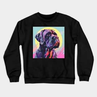 70s Mastiff Vibes: Pastel Pup Parade Crewneck Sweatshirt